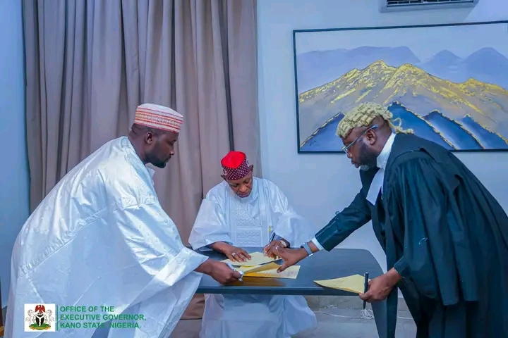 Gwamnan Kano ya rantsar da Hardworker a matsayin sabon shugaban karamar hukumar Kumbotso